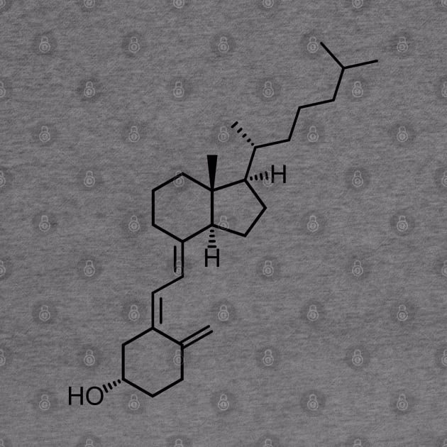 Vitamin D3 Cholecalciferol C27H44O Molecule by Zeeph